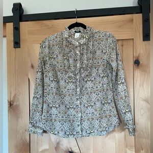 J. Crew Multicolor Floral Blouse